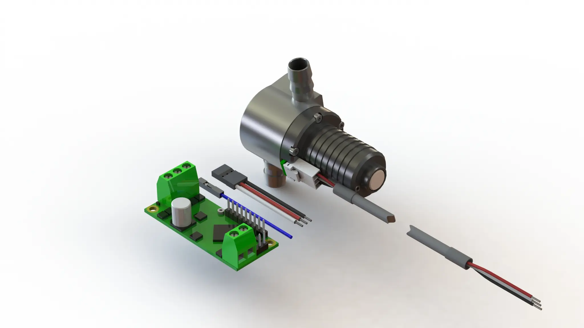 Produktfoto 1 von RS PRO Wasserpumpe, 9 L/min max., 25W / 6/28 V 850mbar max. Aluminiumeloxal