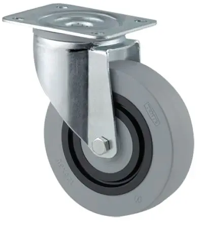 Produktfoto 1 von Tente Drehbar Rolle, Rad ø 125 mm, 200 kg, Ges H. 155 mm, Rad B. 36 mm, Polyamid