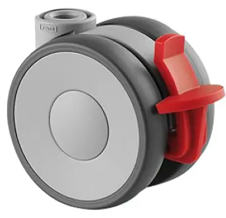 Produktfoto 1 von Tente Drehbar Rolle, Rad ø 66 mm, 180 kg, Ges H. 68 mm, Rad B. 46 mm