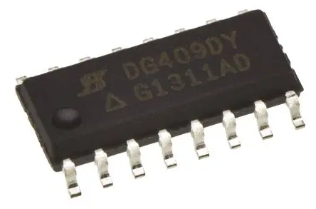 Produktfoto 1 von Vishay Multiplexer, 16-Pin 2, SOIC, CMOS Multiplexer, DeMultiplexer, 16V- bipolar, 3 V- bipolar