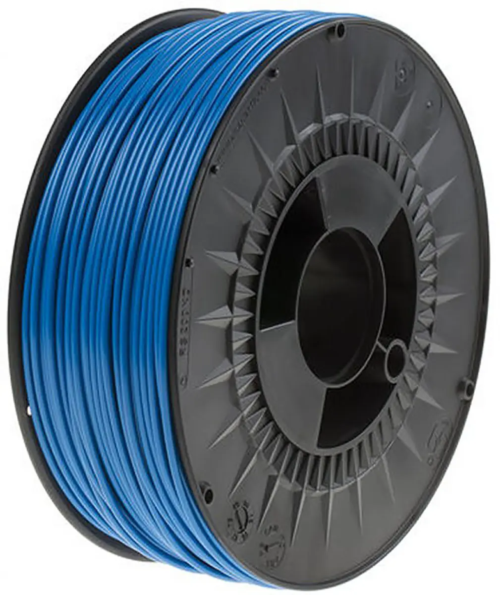 Produktfoto 1 von RS PRO Polymilchsäure 3D-Drucker Filament zur Verwendung mit Gängige Desktop-3D-Drucker, Blau, 2.85 mm, Fused Deposition