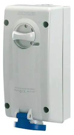 Produktfoto 1 von Scame 560 CEE Steckvorrichtung Überspannungsschutz, Buchse Blau Gerade 2+E 6 h 16A, 250V, IP44