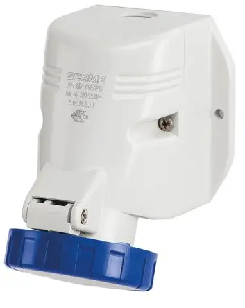 Produktfoto 1 von Scame OPTIMA-TOP Leistungssteckverbinder Blau, 230V 2P+PE / 125A, Wand IP67
