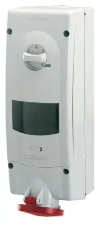 Produktfoto 1 von Scame 567 CEE Steckvorrichtung Überspannungsschutz, Buchse Rot Gerade 3+E 6 h 16A, 400V, IP44