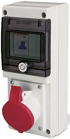 Produktfoto 1 von Scame Leistungssteckverbinder Rot, 415V 3P+N+PE / 16A, Wand IP67