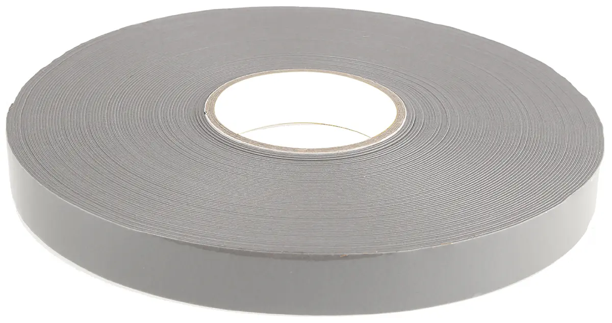 Produktfoto 1 von RS PRO RS PRO Schaum Schaumstoff Klebeband doppelseitig, Grau, Stärke 1.1 mm, 25 mm x 33 m