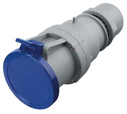 Produktfoto 1 von Scame Optima Leistungssteckverbinder Blau, 230V 2P+PE / 63A, Kabel IP44