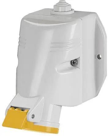 Produktfoto 1 von Scame OPTIMA-TOP Leistungssteckverbinder Gelb, 110V 2P+PE / 32A, Wand IP44