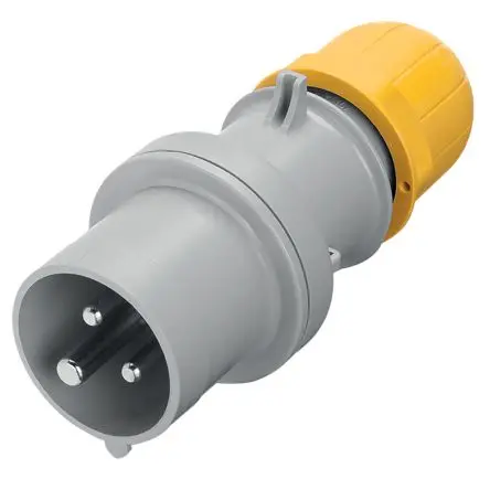Produktfoto 1 von Scame Optima Leistungssteckverbinder Gelb 2P+PE, 110V, Kabel Gerade IP44 63A