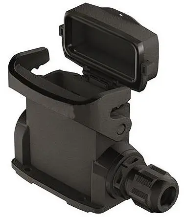 Produktfoto 1 von HARTING Han-Eco Gehäuse für robusten Stromversorgungsstecker 1 Hebel 1, Oberfläche 10A Steckverbindergehäuse, IP65