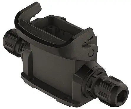 Produktfoto 1 von HARTING Han-Eco Gehäuse für robusten Stromversorgungsstecker 1 Hebel 1, SMD 10A Steckverbindergehäuse, IP65