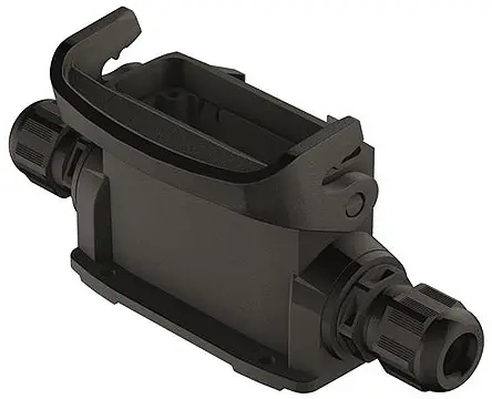 Produktfoto 1 von HARTING Han-Eco Gehäuse für robusten Stromversorgungsstecker 1 Hebel 1, SMD 16A Steckverbindergehäuse, IP65