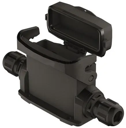Produktfoto 1 von HARTING Han-Eco Gehäuse für robusten Stromversorgungsstecker 1 Hebel 1, SMD 16A Steckverbindergehäuse, IP65