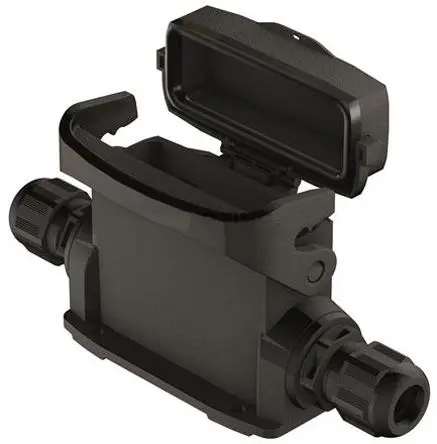 Produktfoto 1 von HARTING Han-Eco Gehäuse für robusten Stromversorgungsstecker 1 Hebel 1, Oberfläche 16A Steckverbindergehäuse, IP65