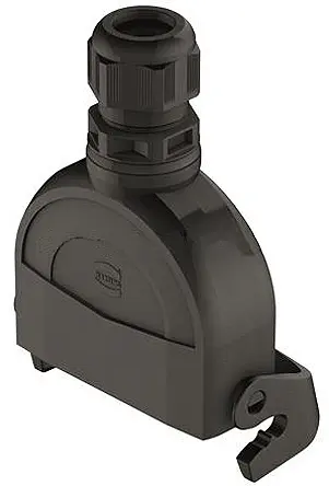 Produktfoto 1 von HARTING Han-Eco Gehäuse für robusten Stromversorgungsstecker 1 Hebel 1, Kabel 16A Kupplungsgehäuse, IP65