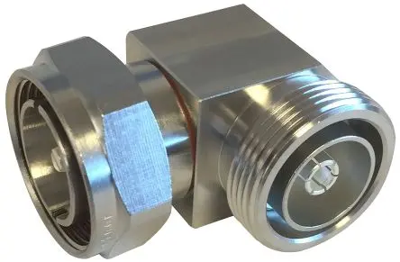 Produktfoto 1 von Telegärtner HF Adapter, 50 Ω, gewinkelt, 6GHz Stecker Buchse, Koaxial Nennspannung