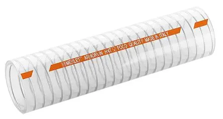 Produktfoto 1 von Merlett Plastics Armorvin T Schlauch, Ø 50 mm 61 mm Außen-ø Klar Polyvinylchlorid Polyvinylchlorid Galvanisierter Stahl