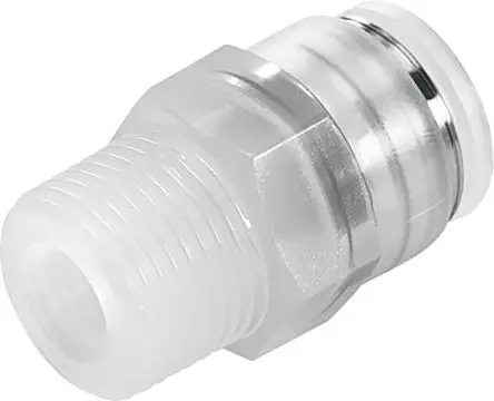 Produktfoto 1 von Festo NPQP, 133047 Pneumatischer Anschluss Stecker 1/4 Zoll Chemikalienbeständig R, 10mm Einsteck-Anschluss