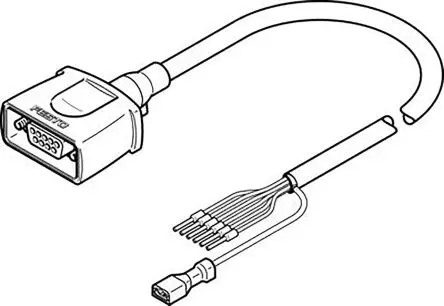 Produktfoto 1 von Festo NEBM Kabel für Motorsteuerung CMMS-ST, Schrittmotor EMMS-ST-42, Schrittmotor EMMS-ST-57