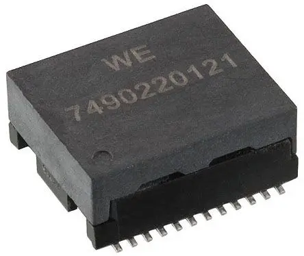 Produktfoto 1 von Wurth Elektronik LAN-Ethernet-Transformator Oberfläche 1 Ports -1dB, L. 18.29 mm B. 14.7mm T. 7.2 mm