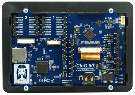 Bridgetek CleO50 Arduino kompatibles Display Resistiver Touchscreen 5 in, 800 x 480 pixel