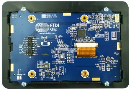 Produktfoto 1 von Bridgetek 5 Zoll Anzeigetafel, Resistiver Touchscreen Entwicklungsmodul FT812 Embedded Video Engine (EVE) Quad SPI host
