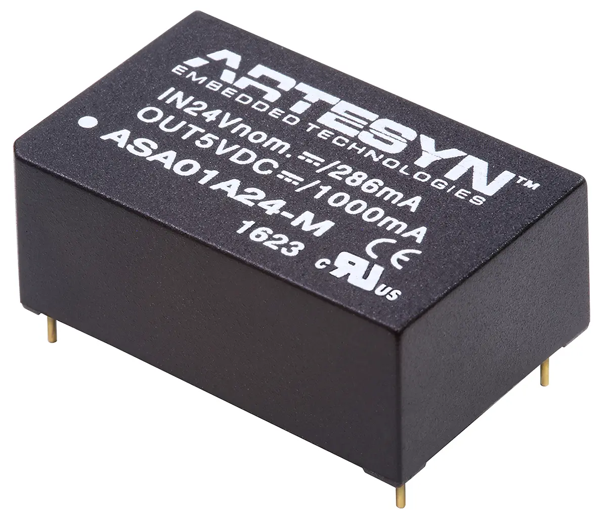 Artesyn ASA 6W-M DC/DC-Wandler 6W 24 V dc IN, 12V dc OUT / 500mA Durchsteckmontage 4kV ac isoliert