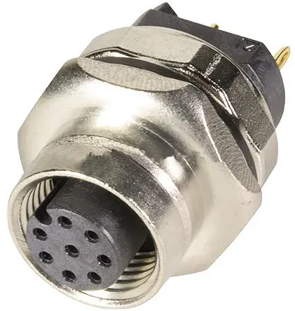HARTING M12 21 mm M12 Rundsteckverbinder Buchse 8-polig Buchse 2A Leiterplattenmontage IP40