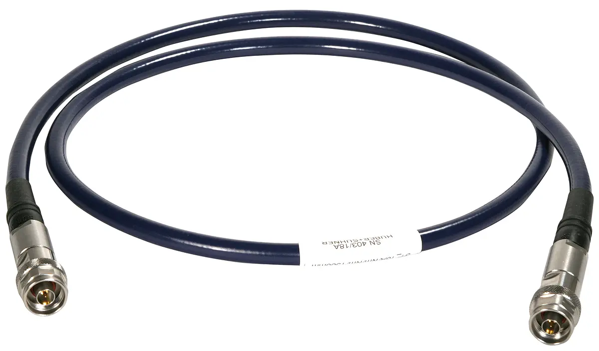 Produktfoto 1 von Huber+Suhner ST18A Koaxialkabel Stecker, 50 Ω Stecker, 1.5 m, Typ N / Typ N, Blau