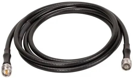 Produktfoto 1 von Huber+Suhner TLP Koaxialkabel Stecker, 50 Ω Stecker, 3 m, DIN / DIN, Schwarz