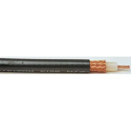 Produktfoto 1 von Alpha Wire Alpha Essentials Coaxial Cable RG213/U Koaxialkabel, Verlegekabel, 50 Ω, Aussen ø 10.29 mm Außen-ø , Schwarz