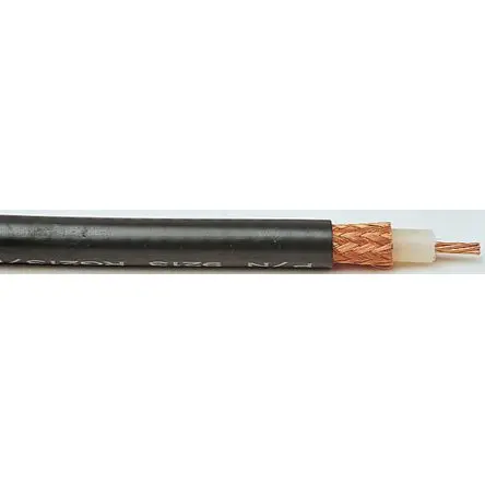Produktfoto 1 von Alpha Wire Alpha Essentials Coaxial Cable RG213/U Koaxialkabel, Verlegekabel, 50 Ω, Aussen ø 10.29 mm Außen-ø , Schwarz
