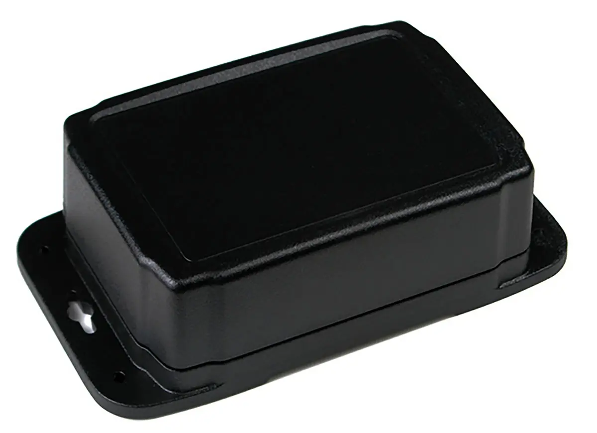 Produktfoto 1 von CAMDENBOSS 71; Gehäuse; Polycarbonat; Schwarz Geflanscht IP66 Breite 88.9 mm Höhe 38.1 mm Länge 139.7 mm