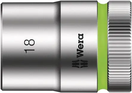 Produktfoto 1 von Wera 1/2 in 6-Kant Buchse SW 18 mm Sechskant x 37.0mm
