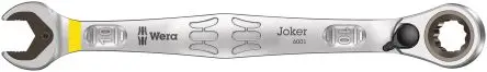 Produktfoto 1 von Wera Gabel‑Ring Ratschenschlüssel Chrom 10 mm Legierungsstahl Schließer (NO), Länge 159mm