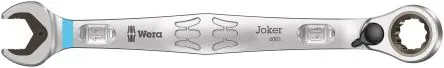 Produktfoto 1 von Wera Gabel‑Ring Ratschenschlüssel Chrom 11 mm Legierungsstahl Schließer (NO), Länge 165mm
