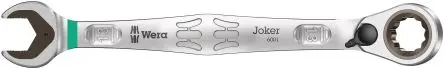 Produktfoto 1 von Wera Gabel‑Ring Ratschenschlüssel Chrom 13 mm Legierungsstahl Schließer (NO), Länge 179mm