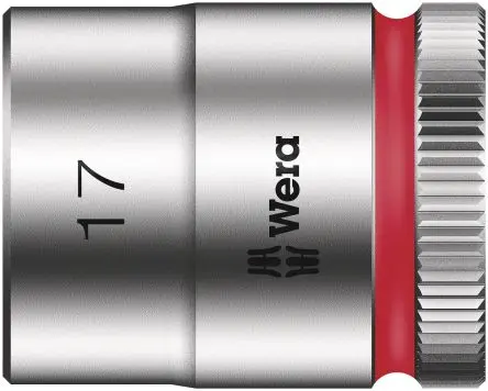 Wera 3/8 in 6-Kant Buchse SW 17 mm Sechskant x 30.0mm