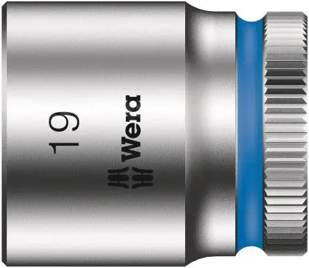 Wera 3/8 in 6-Kant Buchse SW 19 mm Sechskant x 30.0mm