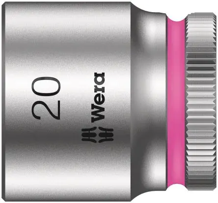 Produktfoto 1 von Wera 3/8 in 6-Kant Buchse SW 20 mm Sechskant x 30.0mm