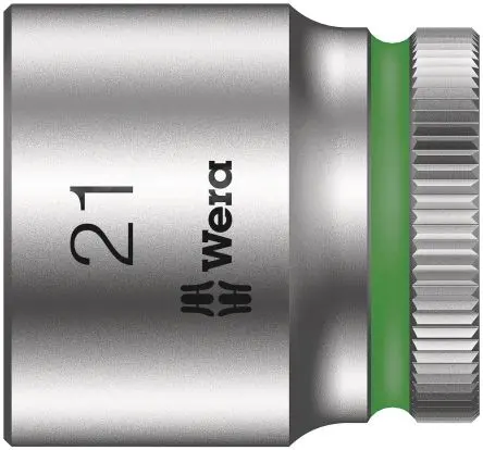 Produktfoto 1 von Wera 3/8 in 6-Kant Buchse SW 21 mm Sechskant x 30.0mm
