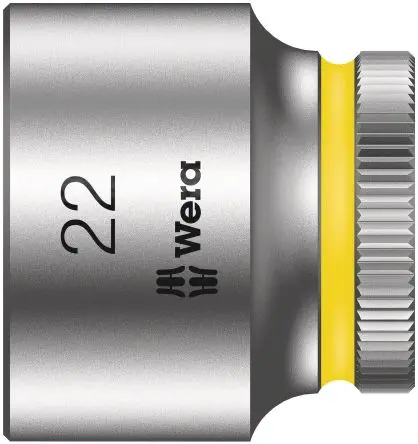 Produktfoto 1 von Wera 3/8 in 6-Kant Buchse SW 22 mm Sechskant x 30.0mm