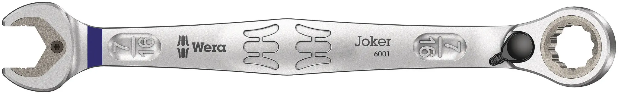 Produktfoto 1 von Wera Gabel‑Ring Ratschenschlüssel Chrom 1290.32 x 11.18 mm Legierungsstahl Schließer (NO), Länge 165 mm