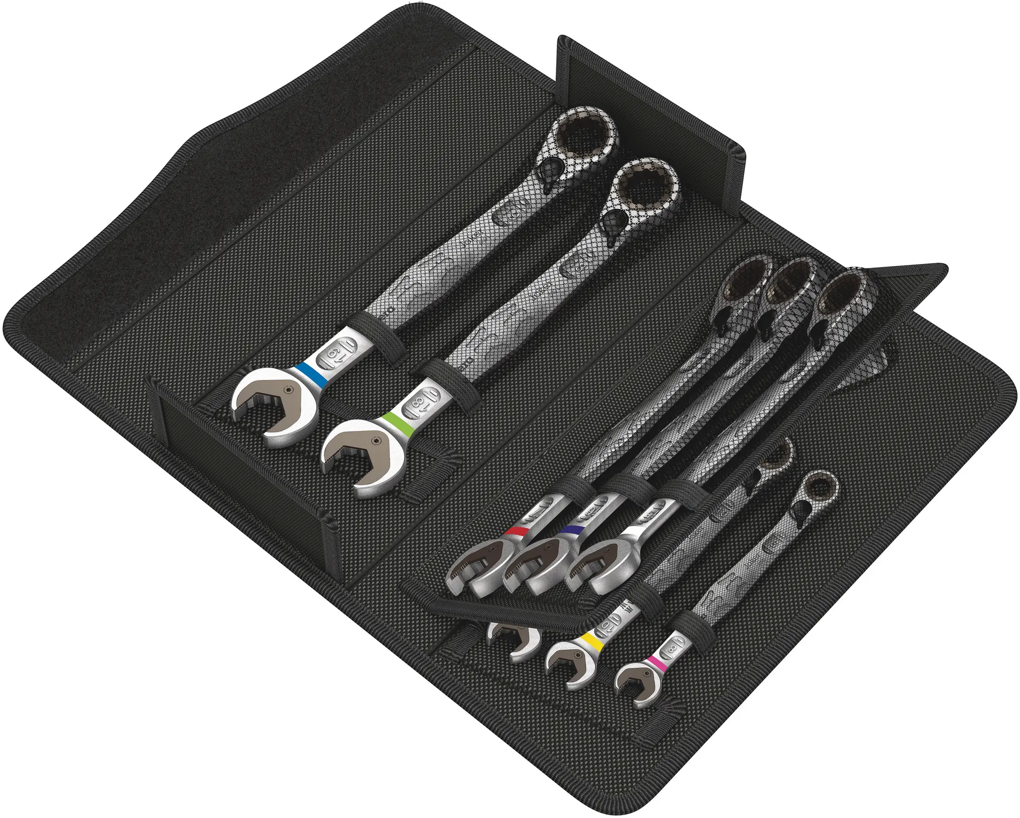 Produktfoto 1 von Wera Joker 6001 Ratschen-Gabel/Ringschlüsselsatz CrMo-Stahl, 11-teilig 8 → 19 mm