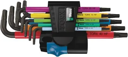 Produktfoto 1 von Wera TORX®-Schlüsselsatz L Lang Edelstahl 9, TX10 x 85 mm, TX15 x 90 mm, TX20 x 96 mm, TX25 x 104 mm, TX27 x 112 mm,