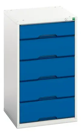 Produktfoto 1 von Bott 5 Stahl Schubladenmagazin Blau, Hellgrau, 900 mm x 525mm x 550 mm