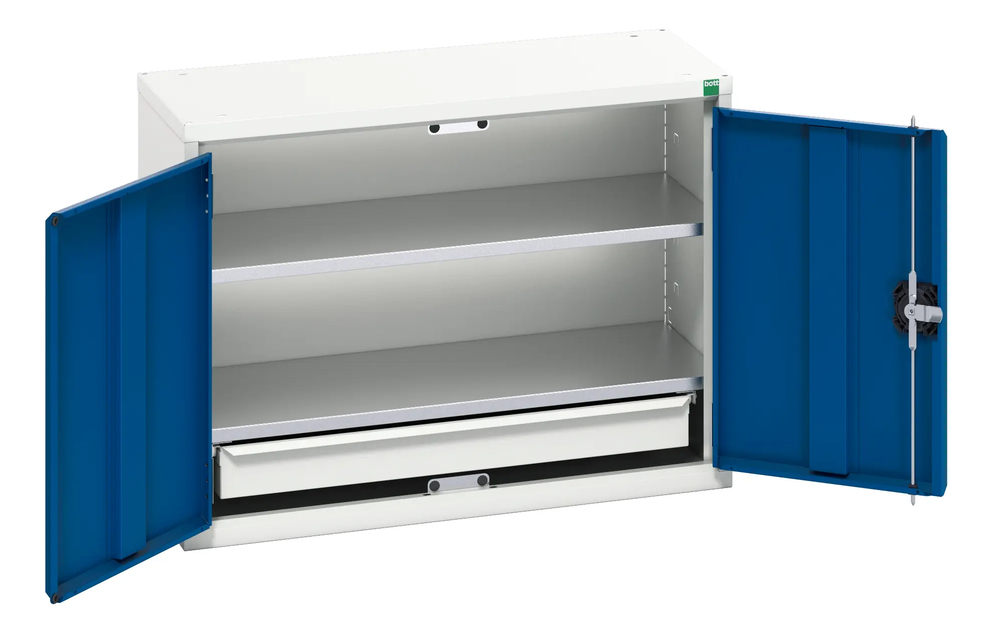 Produktfoto 1 von Bott Schrank Typ Schrank mit Ablage Freistehend 2 Tür/en 2 Regal/e 1 Schublade/n 600 mm 800 mm Ja 350 mm Stahl