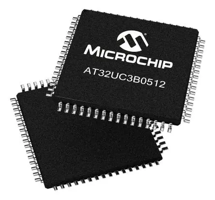 Produktfoto 1 von Microchip Mikrocontroller AT32UC3B AVR32 32 bit Oberfläche 512kB Flash TQFP 64-Pin 60 MHz 96 kB RAM