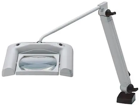 Produktfoto 1 von Waldmann LED Maschinenleuchte mit Vergrößerungsglas, 162 x 105 mm Linse, 12 W, CEE 7/7