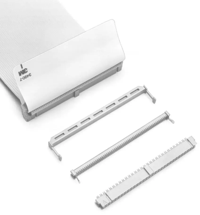 Produktfoto 1 von 3M 3000 IDC-Steckverbinder Buchse, gewinkelt, 40-polig Kabel / 2-reihig, Raster 2.54 mm